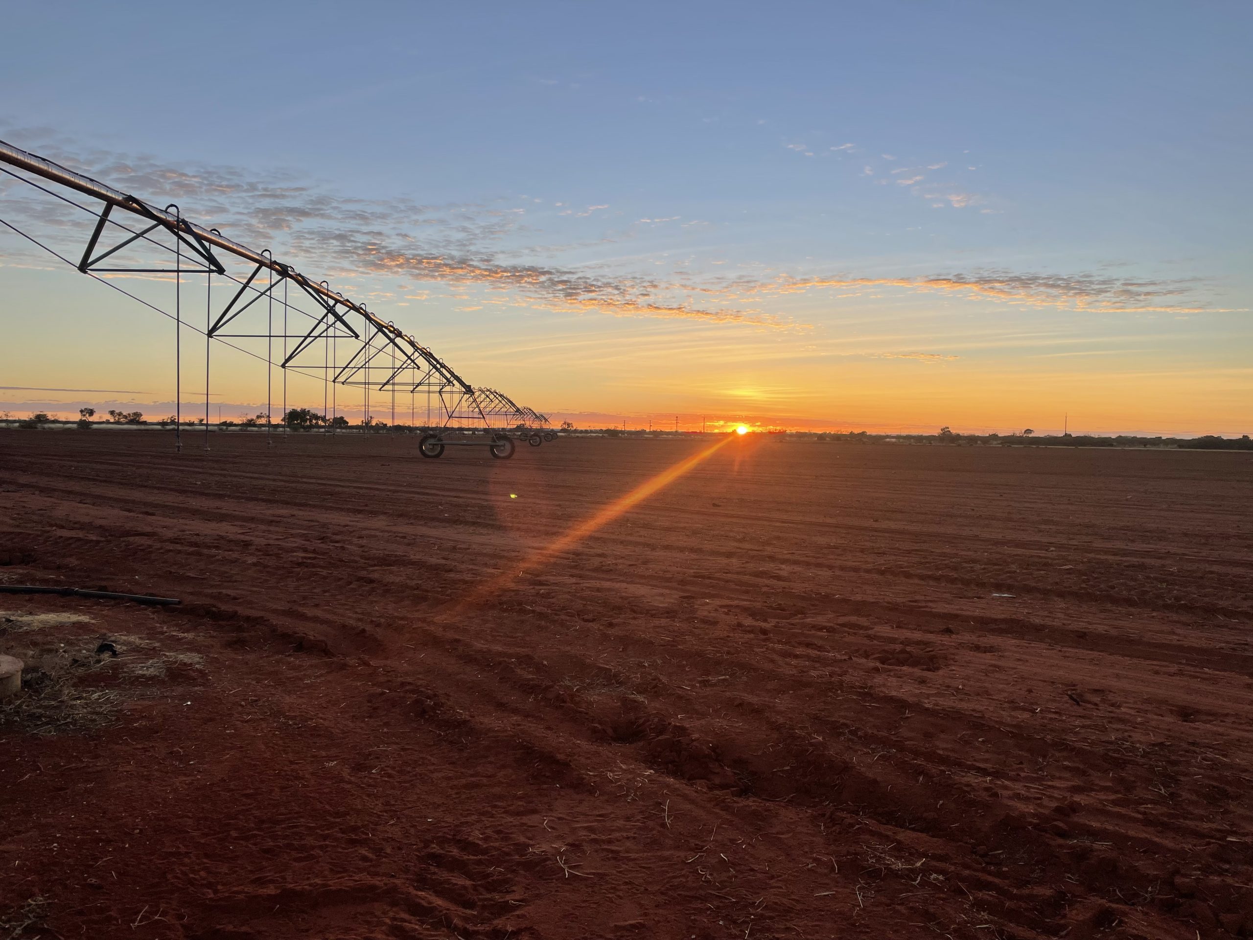 outback Australia centre pivot irrigator